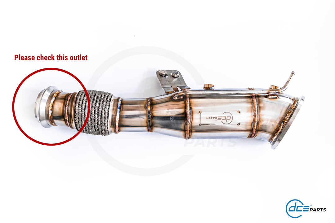 DCE Parts - B58 Downpipe - F & G Chassis - BMW M140i, M240i, M340i, M440i, 540i, 640i, 745E, 840i, Z4, Supra & XDRIVE - (OPF & V-Band Flange Type)