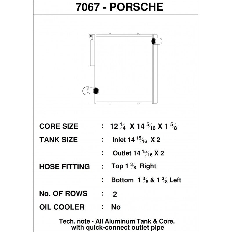 CSF Radiators  - PORSCHE CAYMAN 981 3.8L - Radiator - CSF-7067
