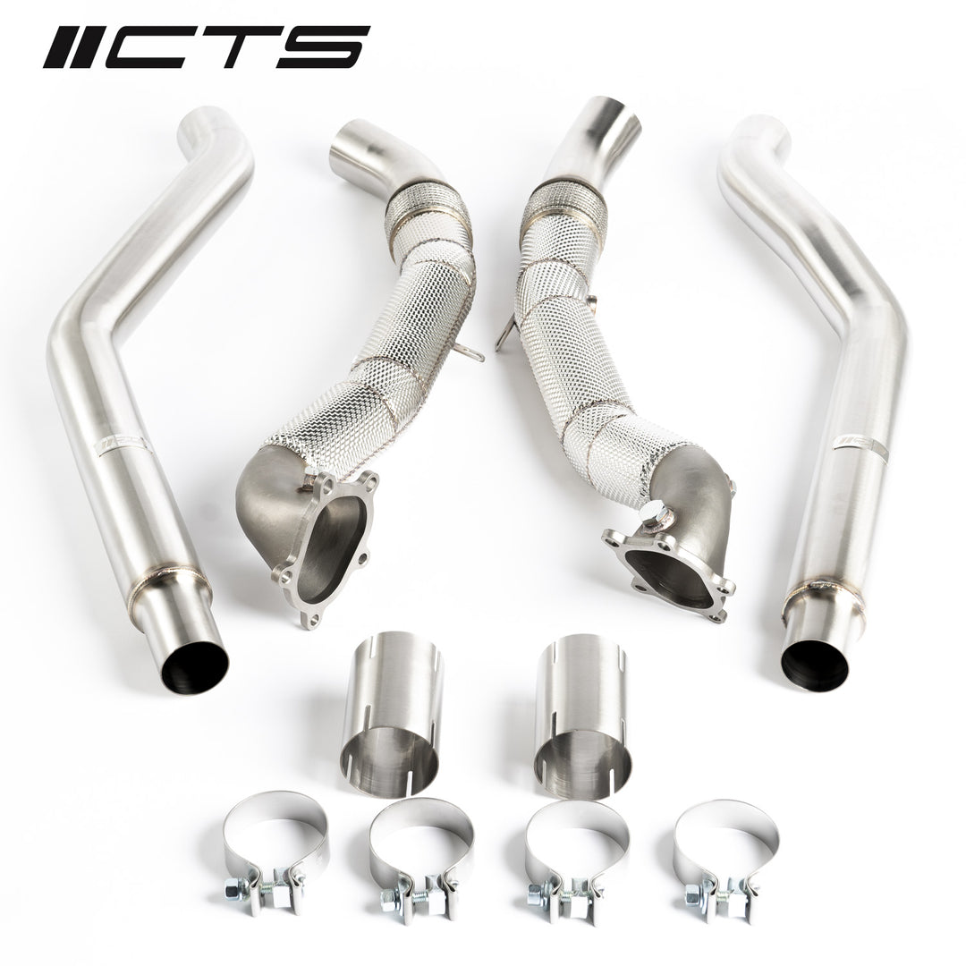 CTS Turbo - Audi C7/C7.5 S6/S7/RS7 4.0T Cast Downpipe Race Set - CTS-EXH-DP-0026