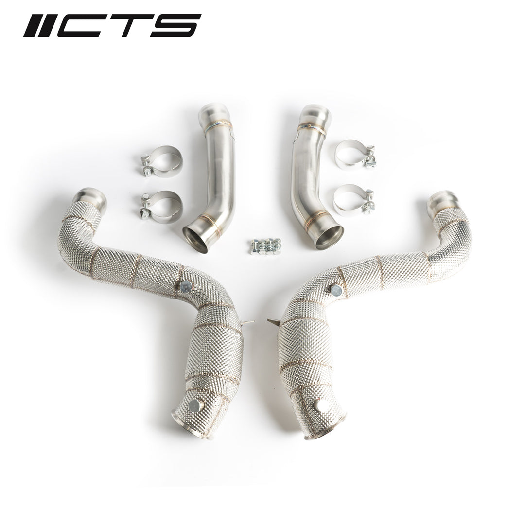CTS Turbo - MERCEDES-BENZ AMG W205/M177 C63/63S DOWNPIPES HIGH-FLOW CATS - CTS-EXH-DP-0030-CAT
