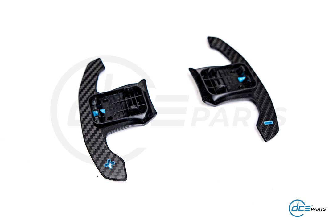 DCE Parts - BMW/MINI F & G-Series Shifter Paddles Blue (F30 F32 F33 F80 F82 F87 - F40 F44 G20 G21 G22 G23 G26 G80 G82 G42 G30 G31 F90)