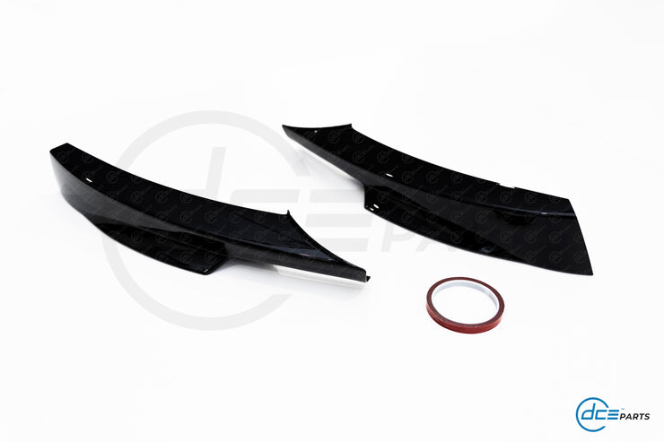 DCE Parts - Splitter Flaps for M-Sport Front Bumper BMW E90 E91 LCI - Gloss Black