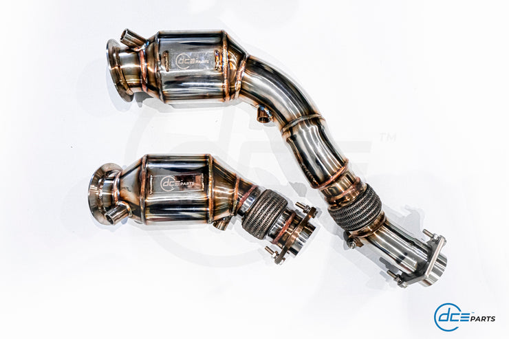 DCE Parts -  BMW S55B30 / S55 M3 F80 / M4 F82 F83 / M2 F87 - Catless / Catlook / High Flow Cat Downpipe