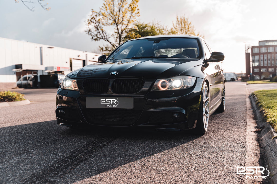 DCE Parts - Splitter Flaps for M-Sport Front Bumper BMW E90 E91 LCI - Gloss Black