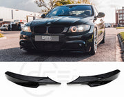 DCE Parts - Splitter Flaps for M-Sport Front Bumper BMW E90 E91 LCI - Gloss Black