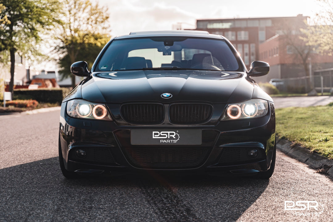 DCE Parts - Splitter Flaps for M-Sport Front Bumper BMW E90 E91 LCI - Gloss Black