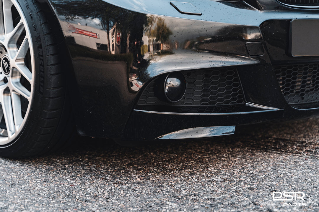 DCE Parts - Splitter Flaps for M-Sport Front Bumper BMW E90 E91 LCI - Gloss Black