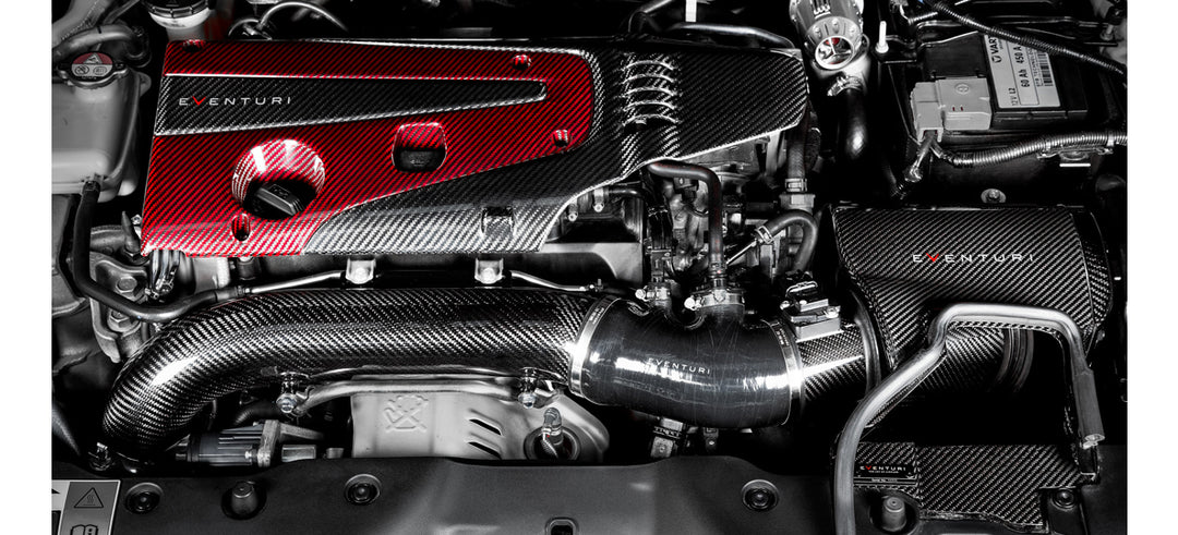 Eventuri - FK8 and FK2 Engine Cover Red and Black