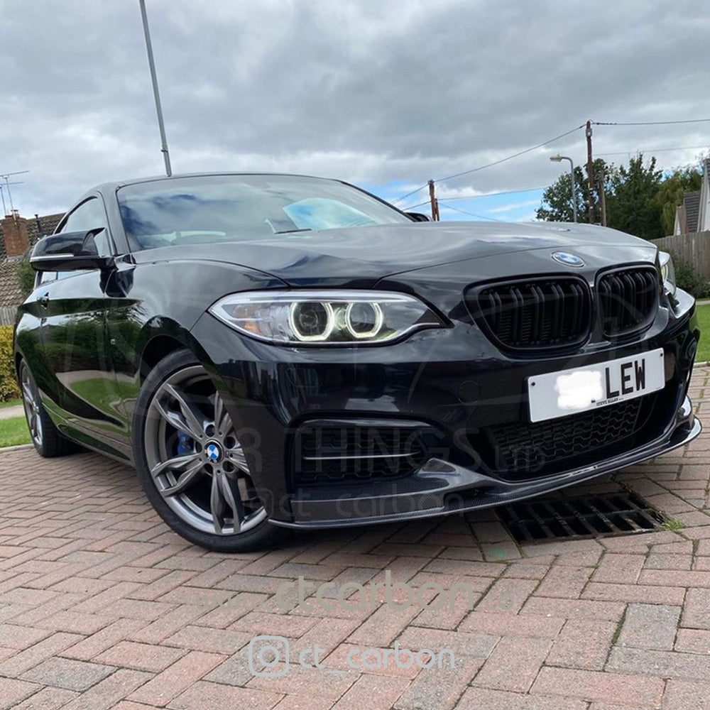 BMW 2 SERIES F22 & F23 M SPORT CARBON FRONT LIP SPLITTER - OEM + CT DESIGN - CT Carbon
