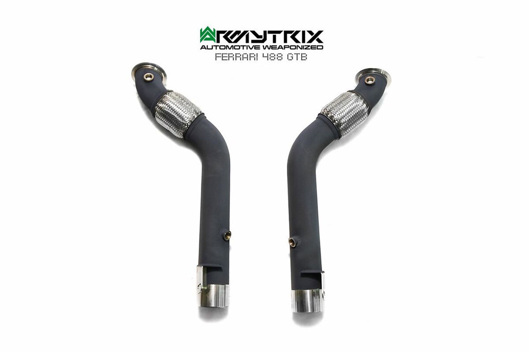 Armytrix - FERRARI 488 GTB 3.9L - Ceramic Coated Downpipe Stainless Steel  - FS488-DDC