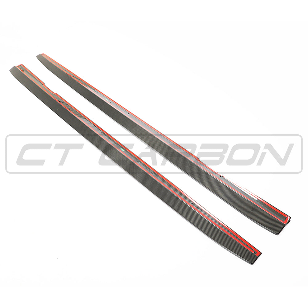 MERCEDES E63 W213 CARBON FIBRE SIDE SKIRTS - CT DESIGN