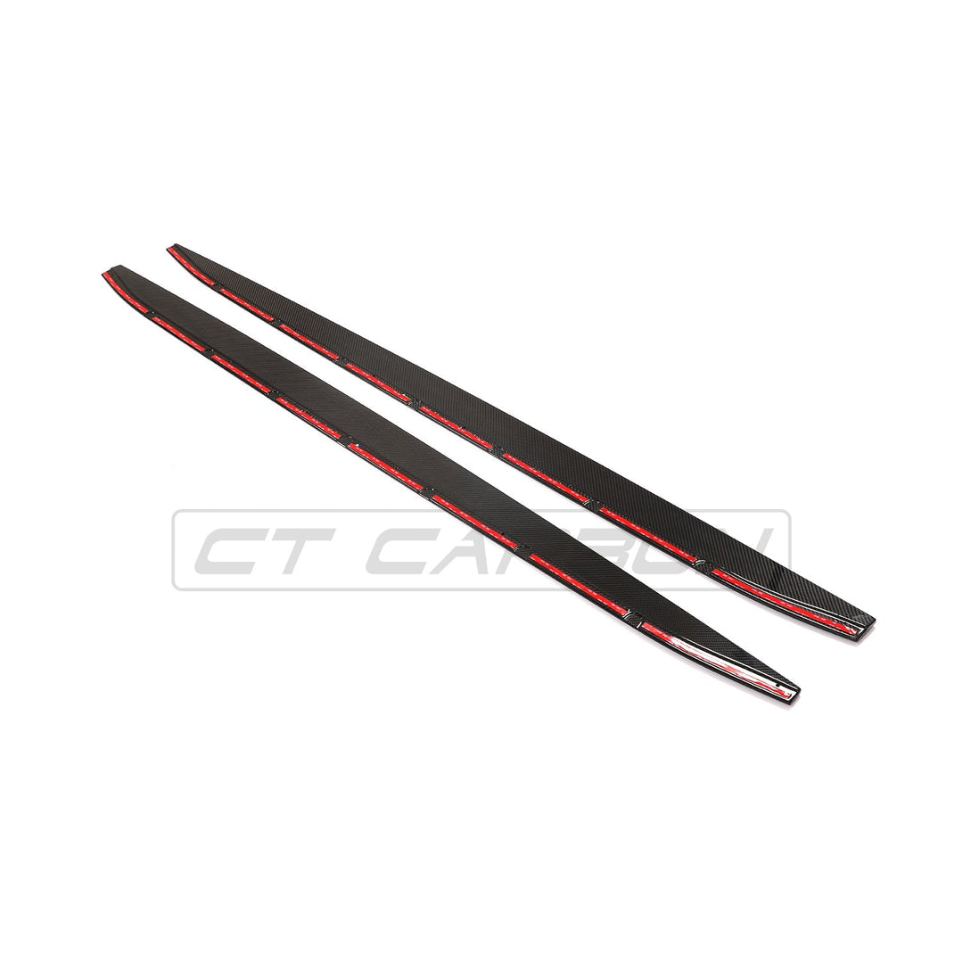 BMW M4 G82/G83 CARBON FIBRE SIDE SKIRT EXTENSIONS - CT DESIGN