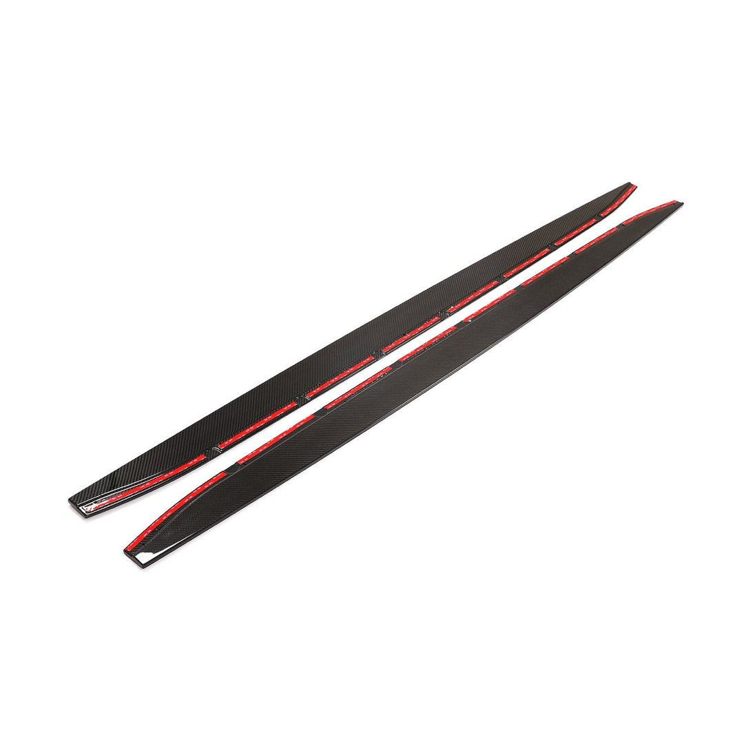 BMW M4 G82/G83 CARBON FIBRE SIDE SKIRT EXTENSIONS - CT DESIGN