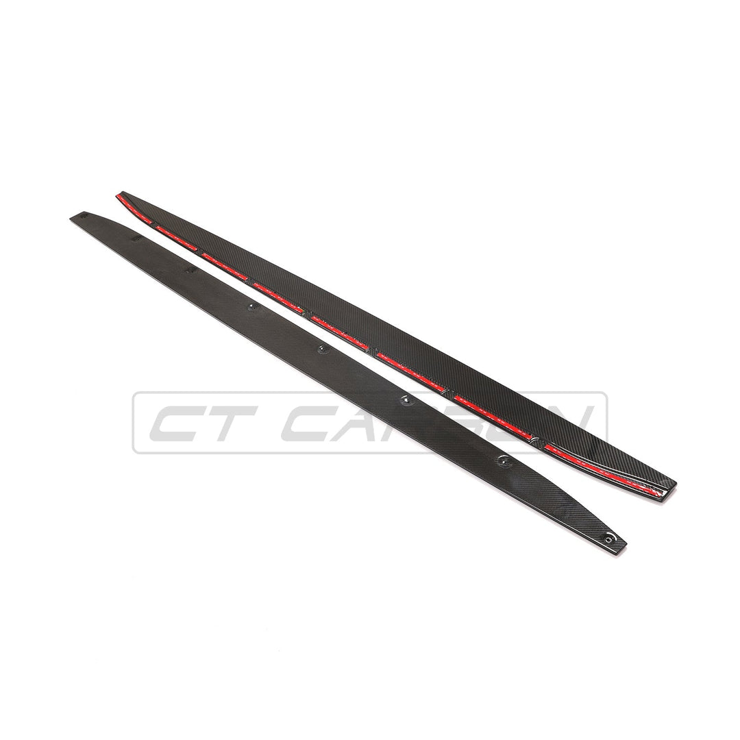 BMW M4 G82/G83 CARBON FIBRE SIDE SKIRT EXTENSIONS - CT DESIGN
