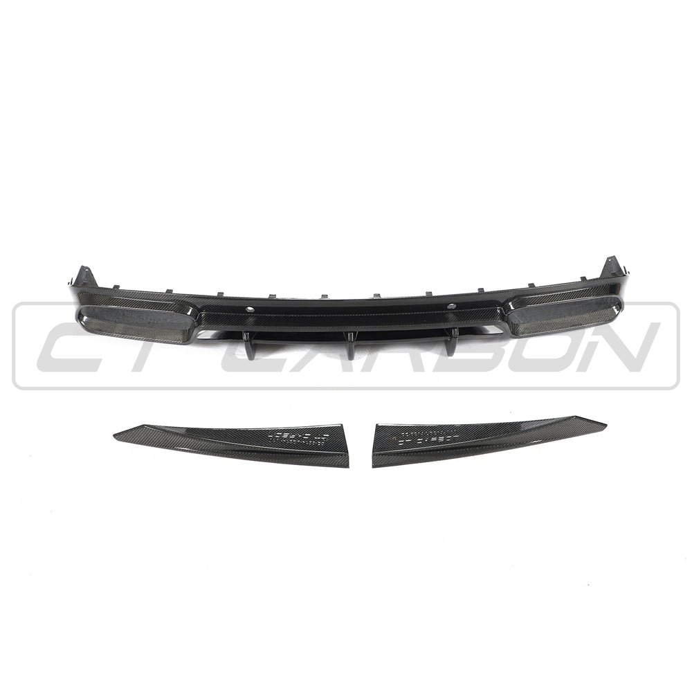 MERCEDES W205 C63 FACELIFT COUPE/CONVERTIBLE 2DR CARBON FIBRE DIFFUSER - CT DESIGN