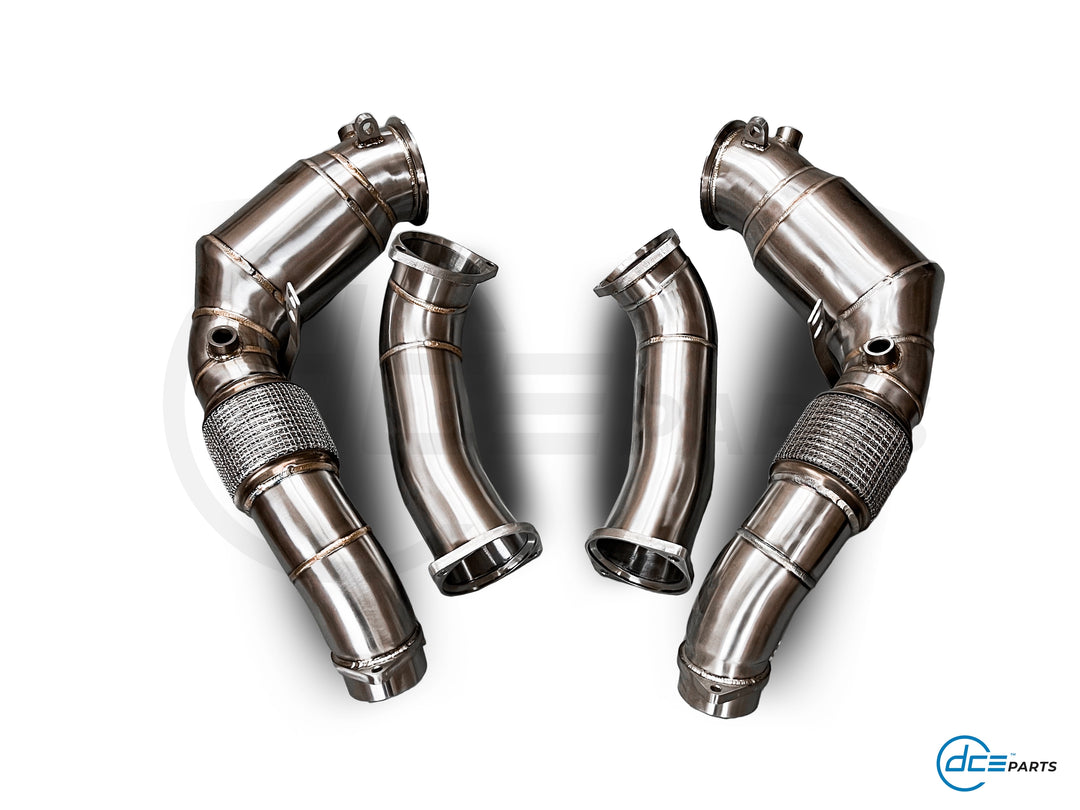 DCE Parts -  BMW S63B44T2 - BMW F90 M5 F91 F92 F93 M8 X5M F96 X6M F96 (OPF 2020+) - Catless / High Flow Cat Downpipe