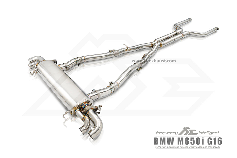 Fi-Exhaust - BMW 8 SERIES G16 M850I - Front Pipe + Mid Pipe + Valvetronic Muffler (EV Valve) Stainless Steel  - BN-G16V8F-CBE