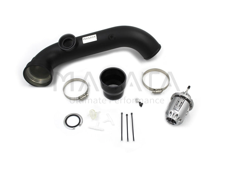 Masata BMW N54 E82 E90 E92 Aluminium Chargepipe with HKS BOV Blow Off Valve (1M, 135i & 335i) - MASATA UK