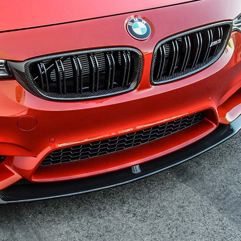BMW 4 Series, M3 & M4 (2014-2020, F32 F33 F80 F82 F83) Carbon Fibre Double Slat Kidney Grilles for
