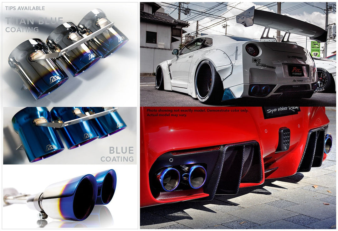 Fi-Exhaust - BMW 4 SERIES G22 420I - Dual tips in titanium blue Stainless Steel  - TIP63114TB*2