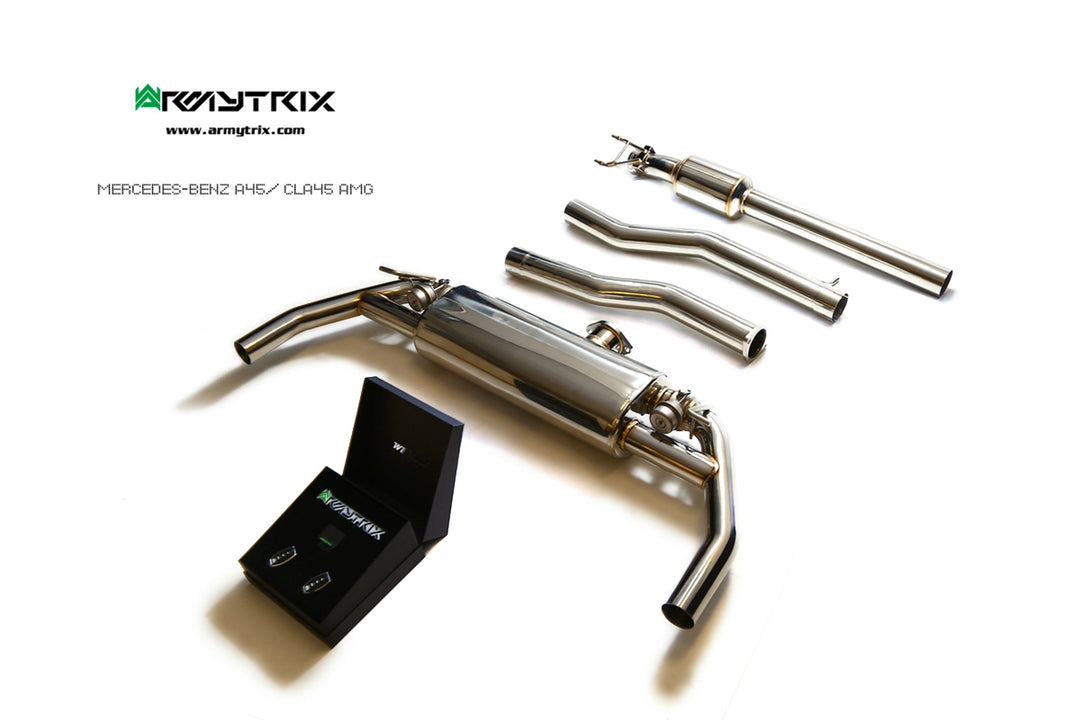 Armytrix - MERCEDES-BENZ CLA X117 CLA45 AMG SHOOTING BRAKE - Cat-back Stainless Steel  - MBL45-C