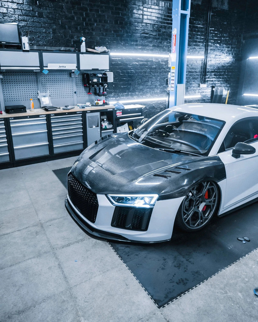 PSR Parts - Carbon Fibre Competition Front Hood For Audi R8 V10+ (2015+, 4S)