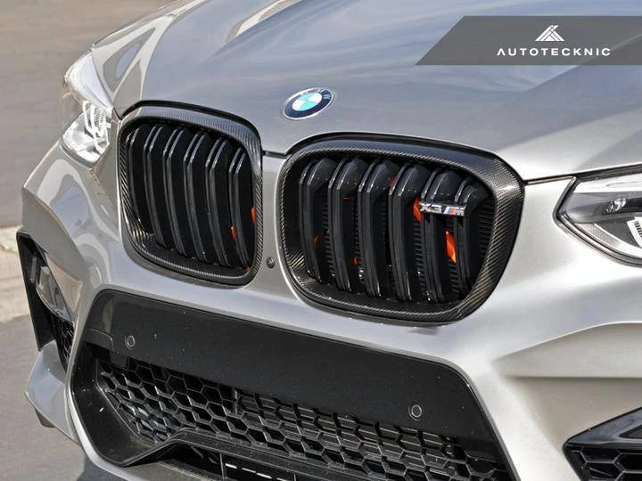 Autotecknic Dry Carbon Fibre Kidney Grille Surrounds for BMW X3M & X4M (2019+, F97 F98)