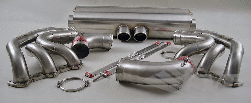 FVD Brombacher - Porsche 90 mm Sport Exhaust System - 997 GT3 4.0 "M&M" Cat Bypass, Stainless Steel, Tips 2x90mm - BES 997 000 60S401