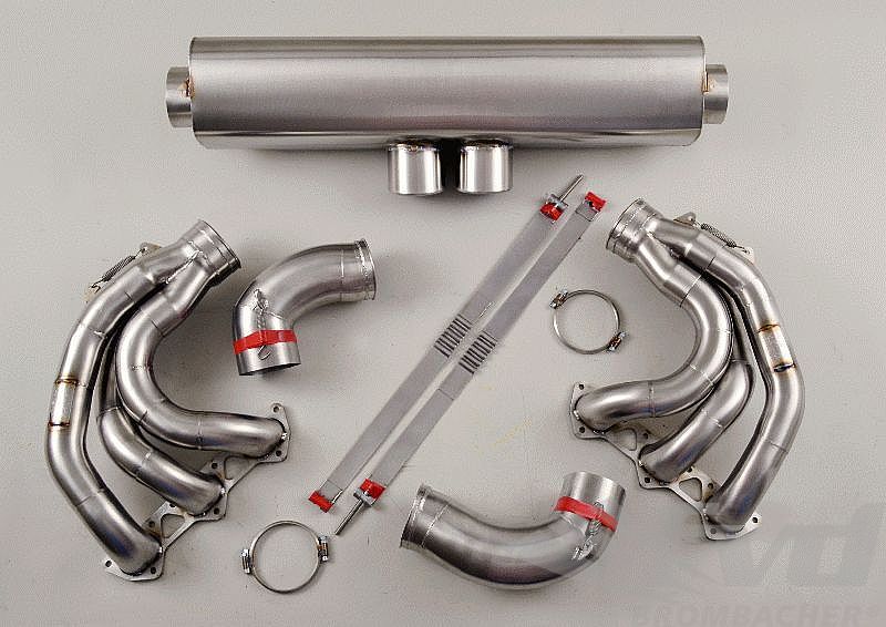 FVD Brombacher - Porsche 90 mm Sport Exhaust System - 997 GT3 4.0 "M&M" Cat Bypass, Stainless Steel, Tips 2x90mm - BES 997 000 60S401