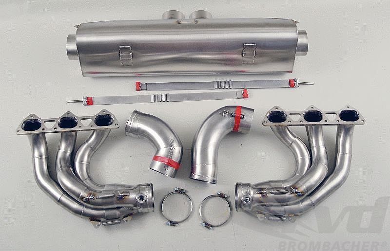 FVD Brombacher - Porsche 90 mm Sport Exhaust System - 997 GT3 4.0 "M&M" Cat Bypass, Stainless Steel, Tips 2x90mm - BES 997 000 60S401