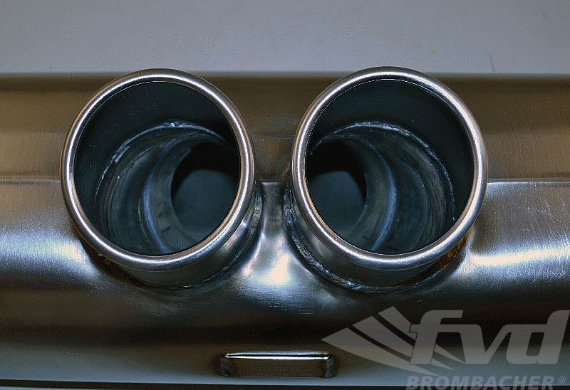 FVD Brombacher - Porsche 90 mm Sport Exhaust System - 997 GT3 4.0 "M&M" Cat Bypass, Stainless Steel, Tips 2x90mm - BES 997 000 60S401