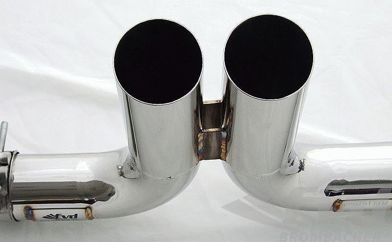 FVD Brombacher - Porsche Center Muffler Bypass 997 GT3/RS "Brombacher " Stainless Steel, with Tips - BES 997 040 60SR