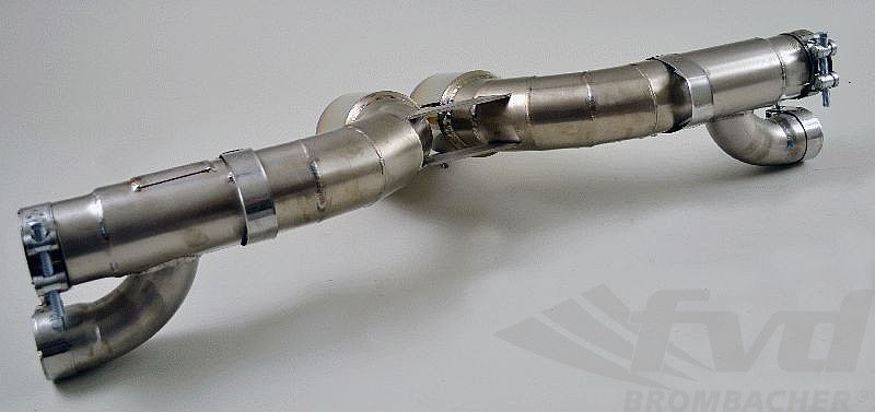 FVD Brombacher - Porsche Center Muffler Bypass in Titanium for 997 GT3/RS with Tips Ø 3.5" (090mm) - BES 997 040 60TR