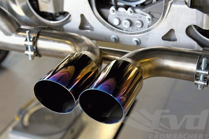 FVD Brombacher - Porsche Center Muffler Bypass in Titanium for 997 GT3/RS with Tips Ø 3.5" (090mm) - BES 997 040 60TR