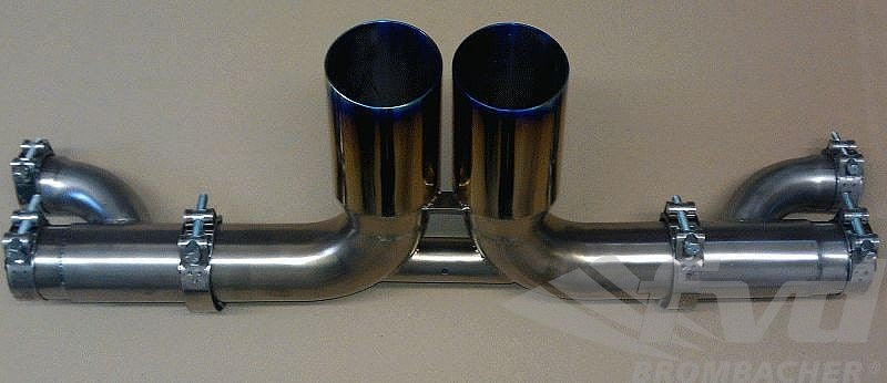 FVD Brombacher - Porsche Center Muffler Bypass in Titanium for 997 GT3/RS with Tips Ø 3.5" (090mm) - BES 997 040 60TR