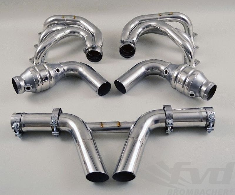 FVD Brombacher - Porsche Exhaust System 997.1 GT3 "Brombacher" (Sound Version), Stainless, 200 Cell Cats, Dual Tips - BES 997 102 60S