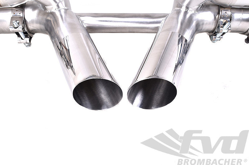 FVD Brombacher - Porsche Exhaust System with valves 997 GT3/RS "Brombacher" incl. RSR style tips - BES 997 092 60SRK