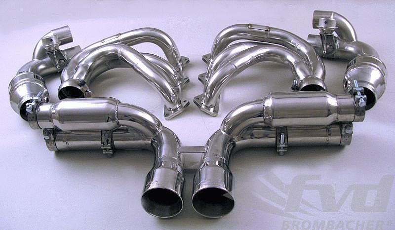 FVD Brombacher - Porsche Exhaust System with valves 997 GT3/RS "Brombacher" incl. 2x90mm endtips - BES 997 092 60SRO