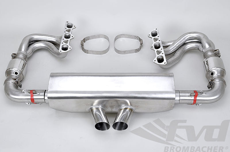 FVD Brombacher - Porsche Exhaust System 997.2 GT3/RS "Brombacher" - 200 Cell Cats + RSR style tips - BES 997 092 60SRS