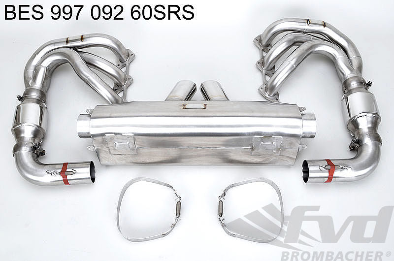 FVD Brombacher - Porsche Exhaust System 997.2 GT3/RS "Brombacher" - 200 Cell Cats + RSR style tips - BES 997 092 60SRS