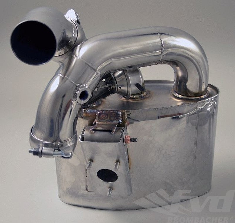 FVD Brombacher - Porsche Exhaust System 997.1 GT3/GT3RS with Valves, cat-bypass, 2 x 90mm (stock size) black tips - BES 997 100 66SK