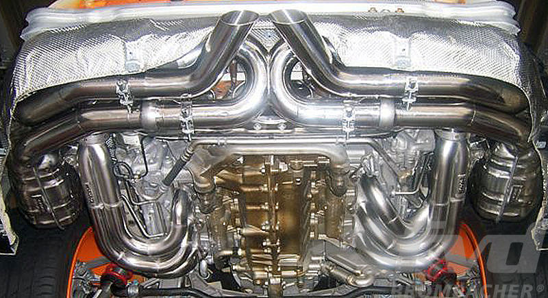 FVD Brombacher - Porsche Exhaust System 997 GT3 "Brombacher" (Sound Version), stainless steel, 200 cell cats, RSR style tips - BES 997 102 60S01