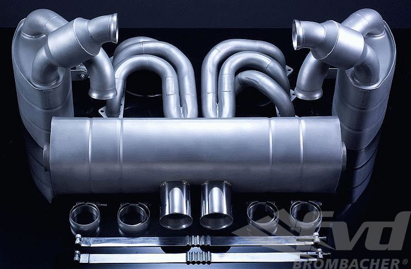 FVD Brombacher - Porsche Exhaust System, 997 GT3 "Brombacher" (Sound Version), Titanium, 200 Cell Cats, Dual 2x90 mm Tip - BES 997 102 60T
