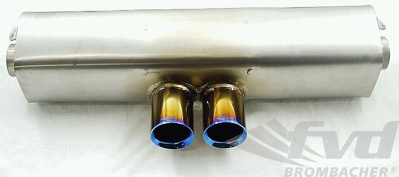 FVD Brombacher - Porsche Exhaust System, 997 GT3 "Brombacher" (Sound Version), Titanium, 200 Cell Cats, Dual 2x90 mm Tip - BES 997 102 60T
