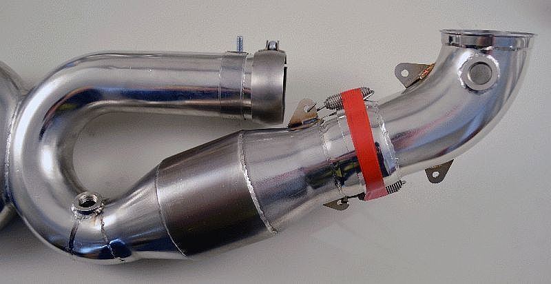 FVD Brombacher - Porsche Exhaust System 997 GT3 "Brombacher" (Sound Version) 200 Cell Sport Cats, Dual 2x90mm Center Exit - BES 997 152 60S