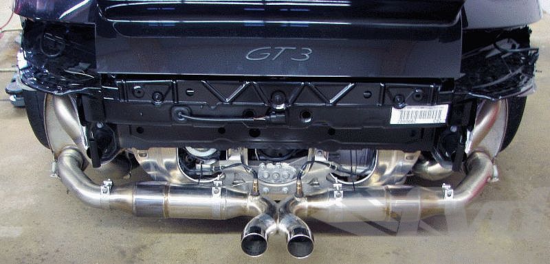 FVD Brombacher - Porsche Exhaust System 997.2 GT3 10- "Brombacher" (Sound Version), Stainless, 200 Cell Cats, Dual Tips - BES 997 202 60S