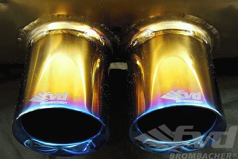 FVD Brombacher - Porsche Exhaust System Race "Brombacher", Titanium, 200 Cell Cats, Dual 2x90 mm (997 GT3 10- ) - BES 997 202 60TR