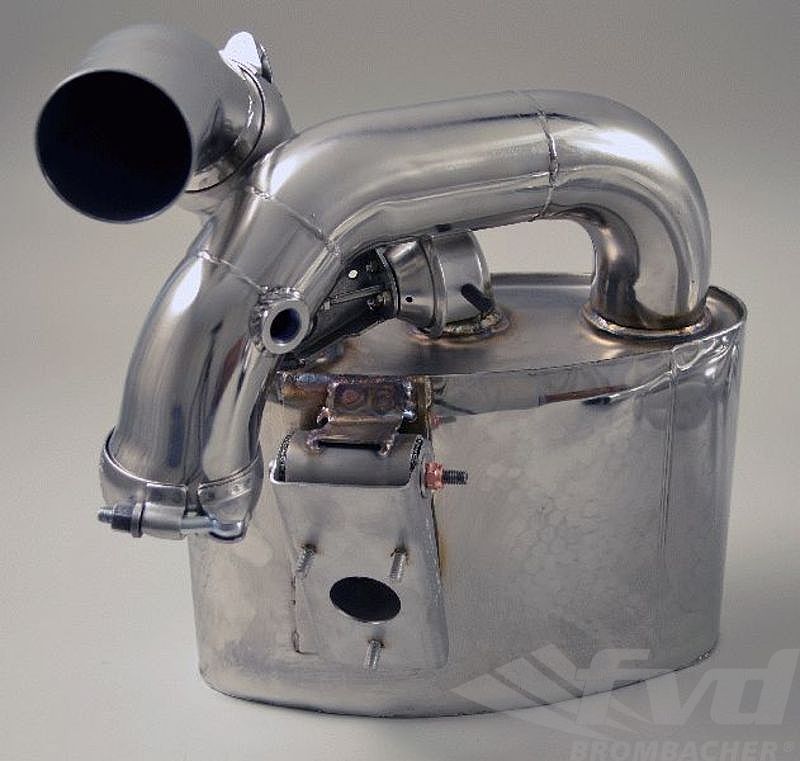 FVD Brombacher - Porsche Exhaust System 997 GT3 3.8L with Valves, 200 Cell Sport Cats, 2 x 80mm (stock size) Black Tips - BES 997 202 61SKB