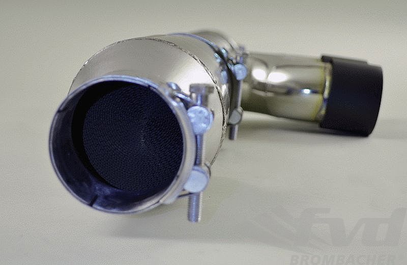 FVD Brombacher - Porsche Exhaust System 997 GT3 3.8L with Valves, 200 Cell Sport Cats, 2 x 80mm (stock size) Black Tips - BES 997 202 61SKB