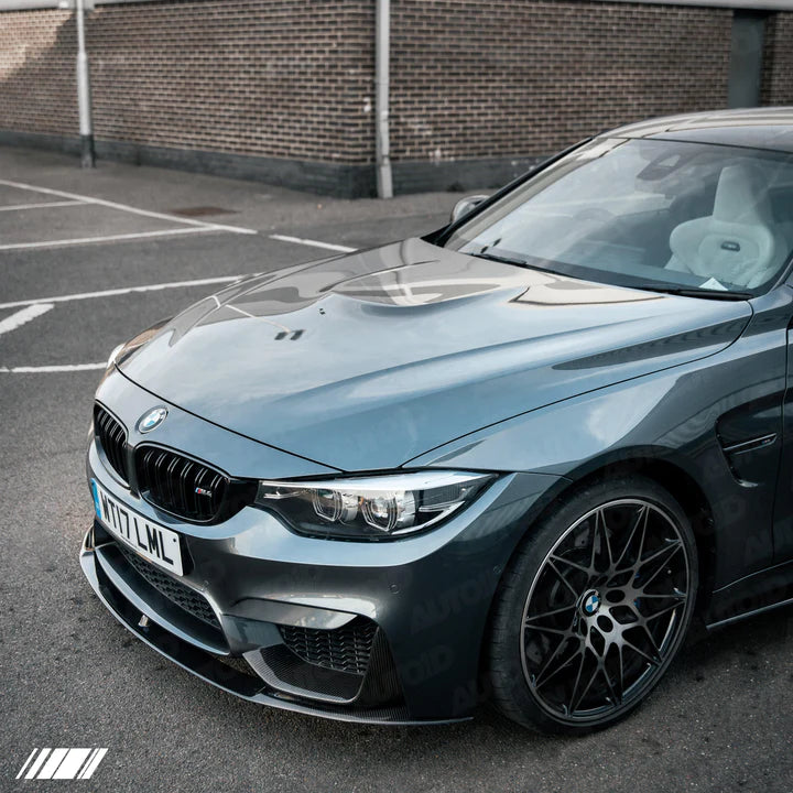 PSR Parts - Pre-Preg Dry CARBON FIBRE PERFORMANCE FRONT SPLITTER AND FRONT INSERTS FOR BMW M3 & M4 (2014-2020, F80 F82)